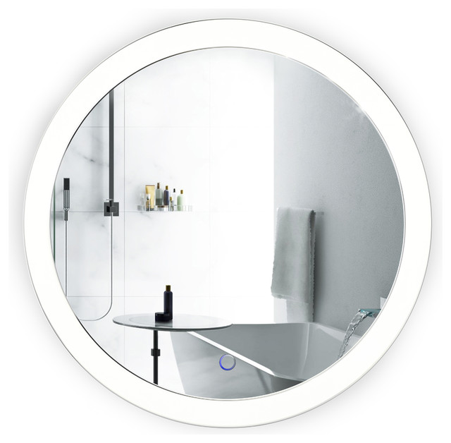 Wall Mount Vanity Mirror sol round led wall-mounted bathroom mirror with defogger Wall Mount Vanity Mirror sol round led wall-mounted bathroom mirror with defogger