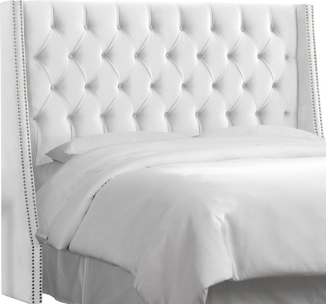 Nail On Tufted Wingback Headboard, Skyline Furniture Upholstered Headboard Assembly Instructions