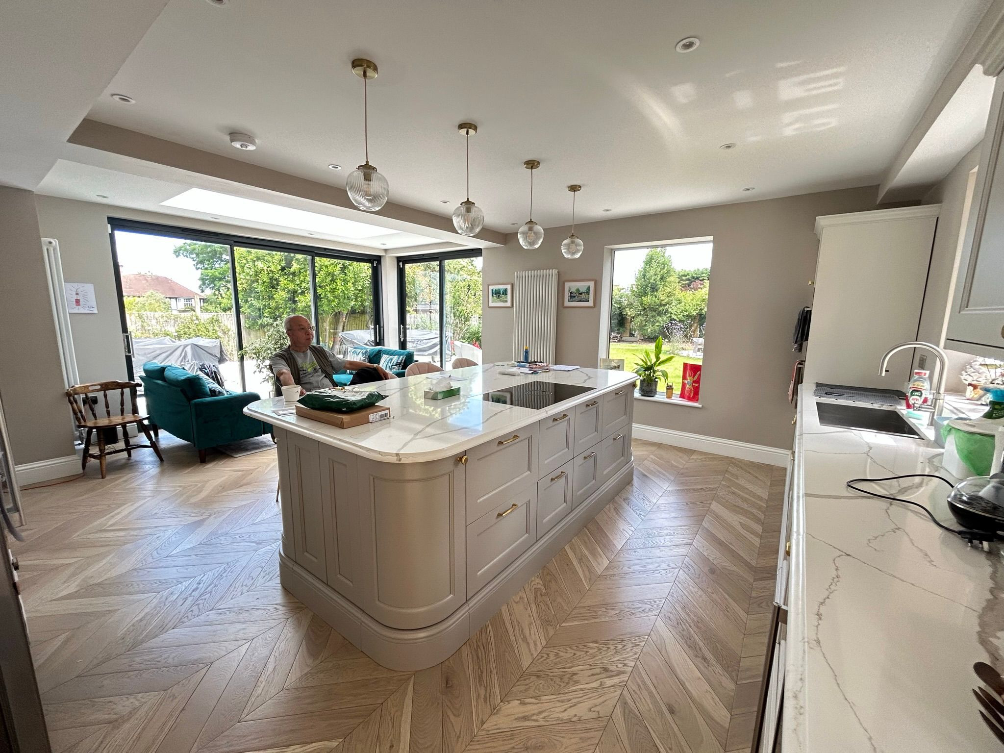 Beautiful Full Kitchen Renovation with Herringbone Flooring