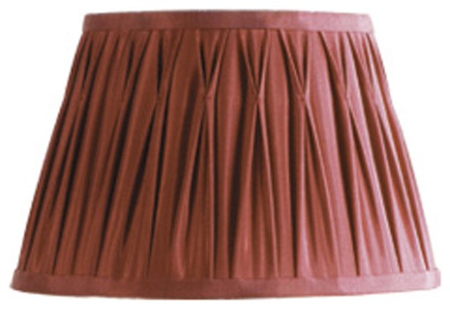 Laura Ashley SBP01313 Charlotte 13.5" Red Raw Silk Pinched Pleat Shade