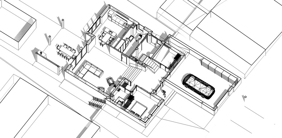 Проект загородного дома с плоской кровлей