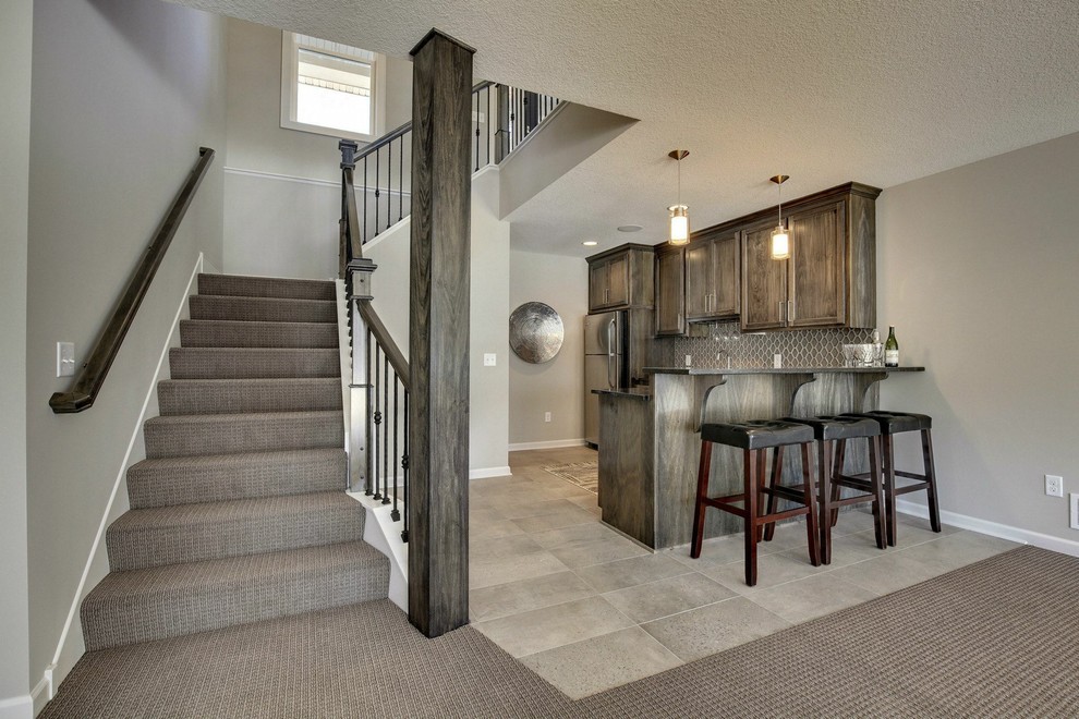 Example of a transitional kitchen design in Minneapolis