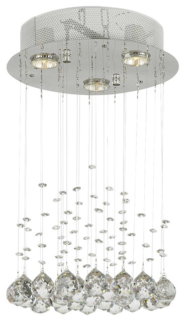 Modern Chandelier Rain Drop Crystal Ball Ceiling Lamp