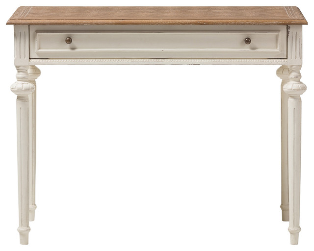 Marquetterie French Provincial Weathered Oak And Whitewash Writing