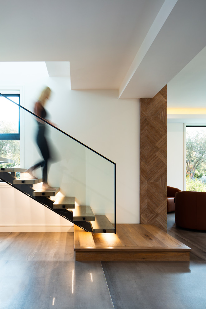 Design ideas for a contemporary staircase in Santa Barbara.