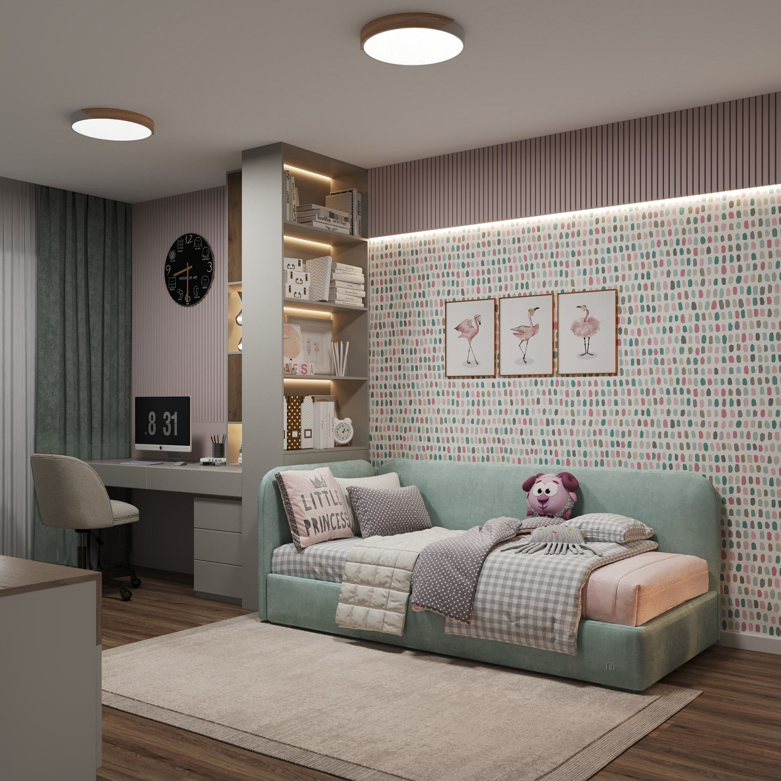 Дизайн-проект 3х комнатной квартиры в ЖК ОЗОН, площадью 98 м2