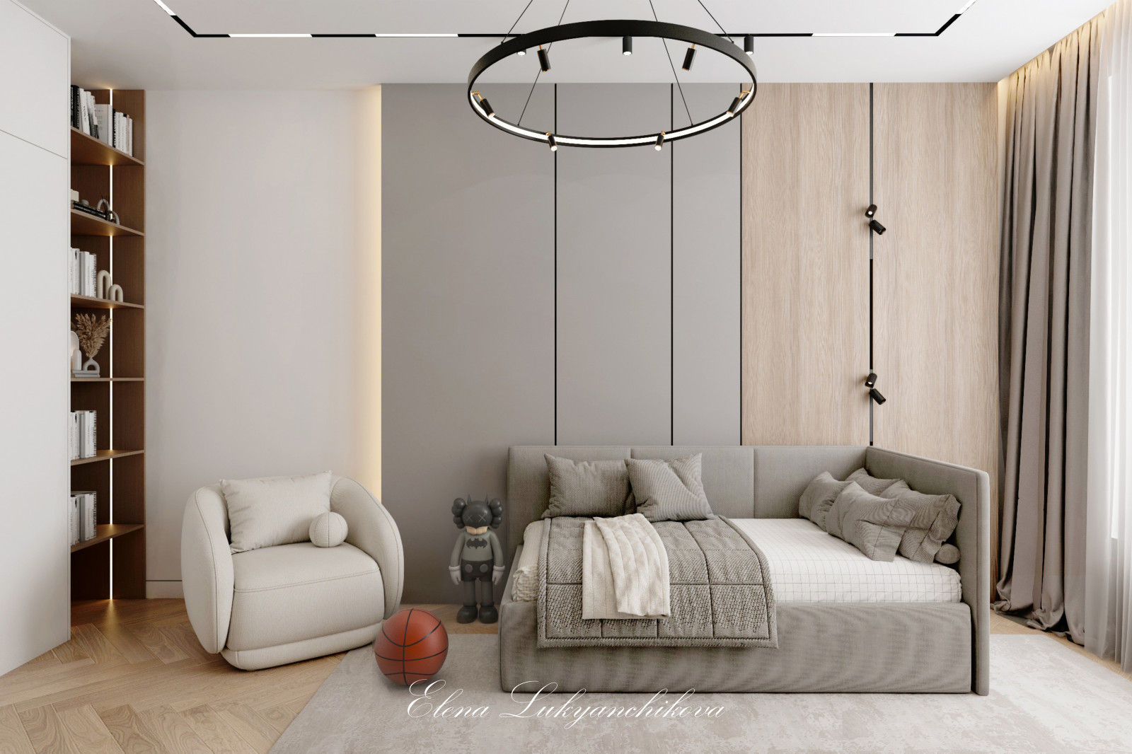 Интерьер детской для мальчика ЖК Grand View, Петровский проспект