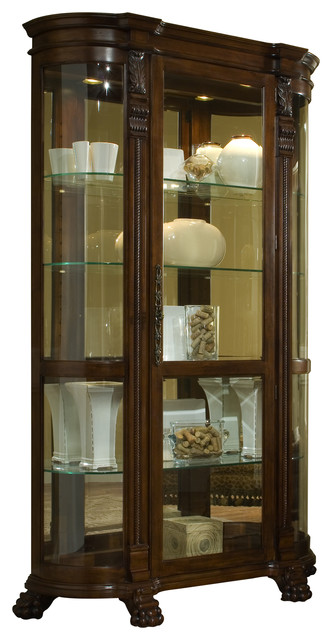 Foxcroft Mirrored Display Case Traditional China Cabinets And