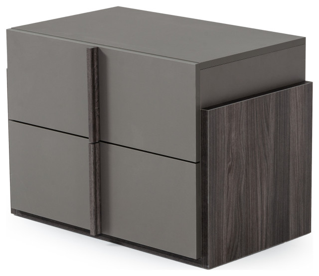 Nova Domus Lucia Italian Modern Elm And Matte Gray Nightstand Modern Nightstands And Bedside Tables By Vig Furniture Inc 76189 Houzz