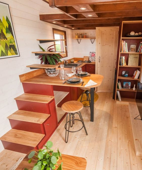 Варианты модульных лестниц для небольших пространств.