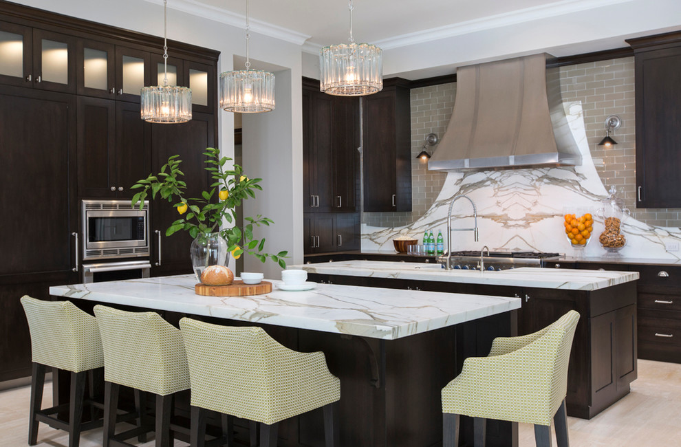Example of a transitional kitchen design in Jacksonville