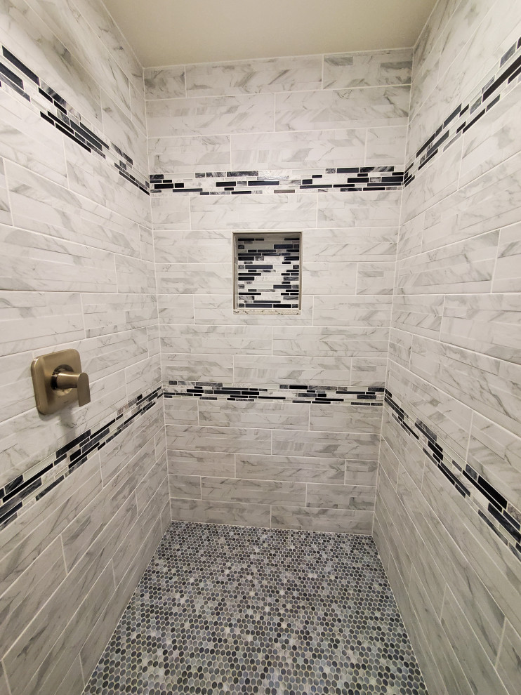 Finished basement custom shower base/design