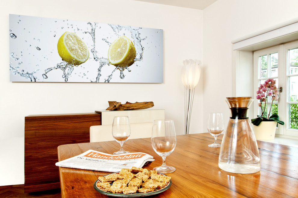 Example of a trendy home design design in Devon
