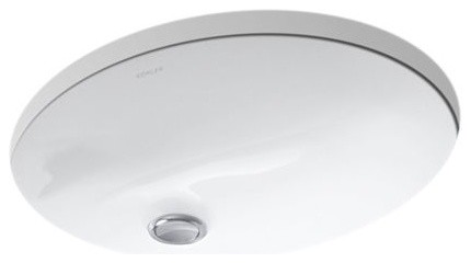 Caxton K2209-0 17" Undermount Bathroom Sink, Overflow