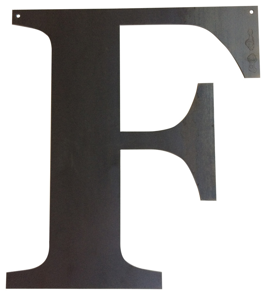 Wall or Shelf Letter Oil Rubbed Bronze or Pick Color Rustic 12 Inch Large 3D Letter F or Pick Letter 