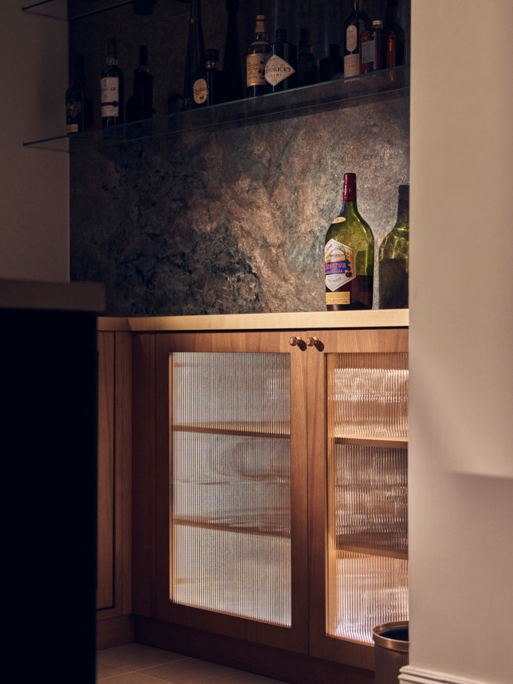 Inspiration for a home bar in London.