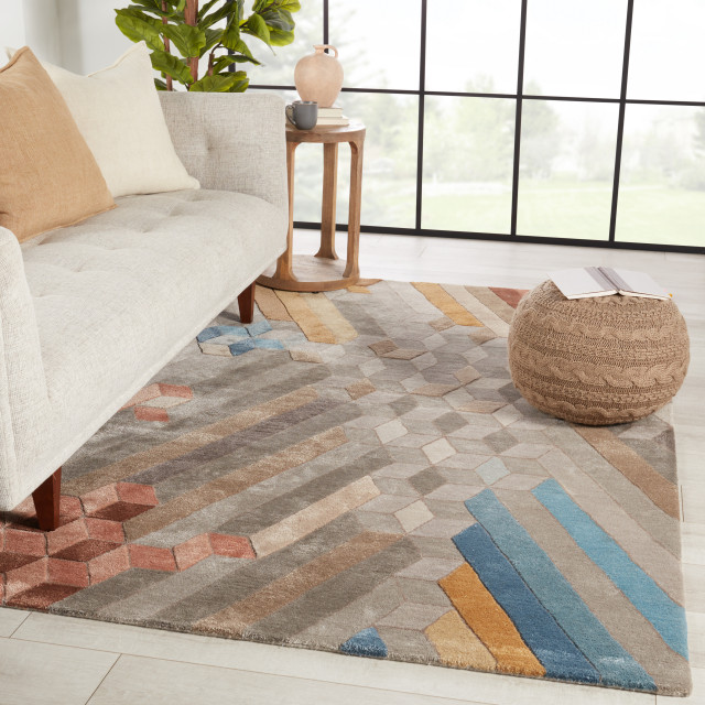Jaipur Living Cairns Handmade Geometric Multicolor and Gray Area Rug 5
