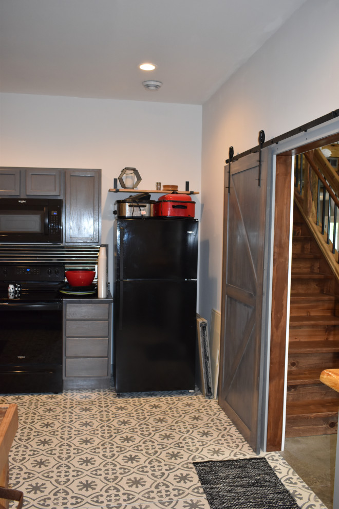 Inspiration for a rustic kitchen remodel in Minneapolis