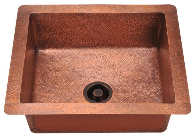 904 Single Bowl Copper Sink Traditional Kitchen Sinks By Mr Direct Sinks And Faucets