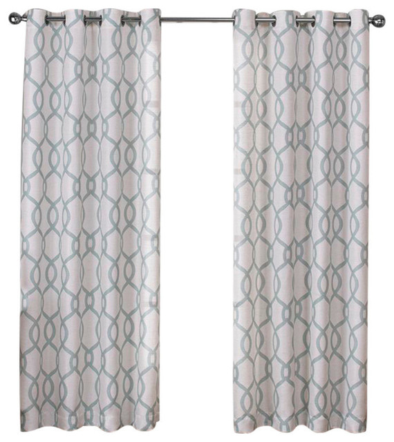 Curtain Panel Set Of 2 Seafoam 54 X63 Contemporary