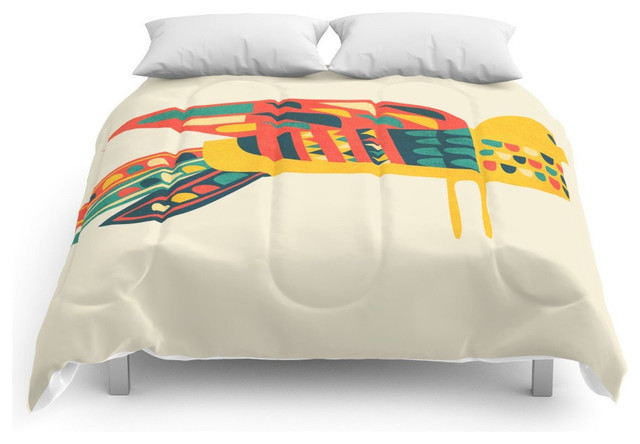 Society6 Century Bird Comforter Contemporary Comforters And