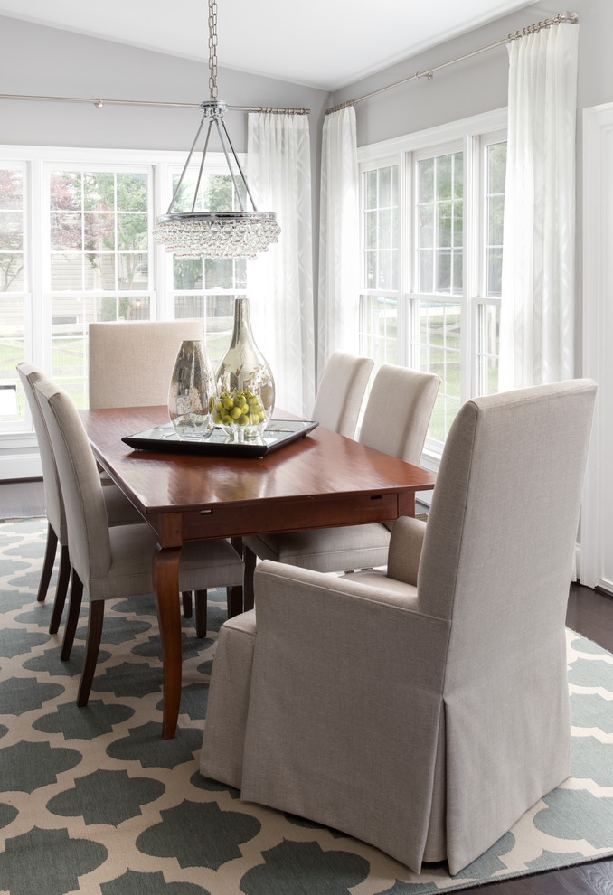 Dining room - large transitional dining room idea in DC Metro
