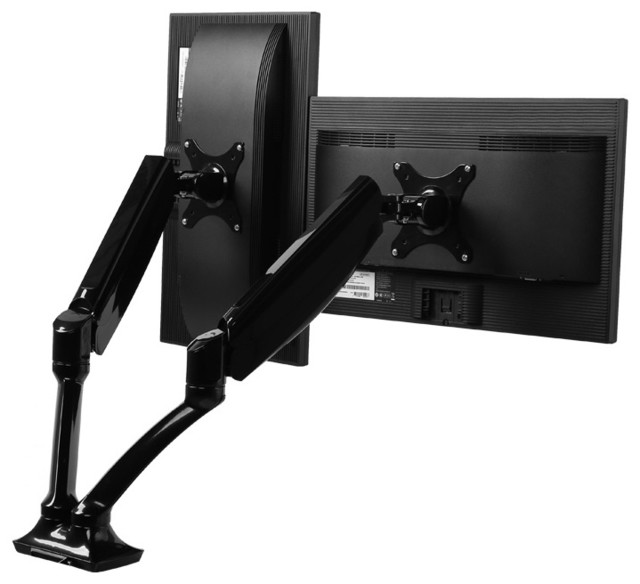 Dual Monitor Swing Arm, Desk Mount Stands For 10"27" Screens, Clamp