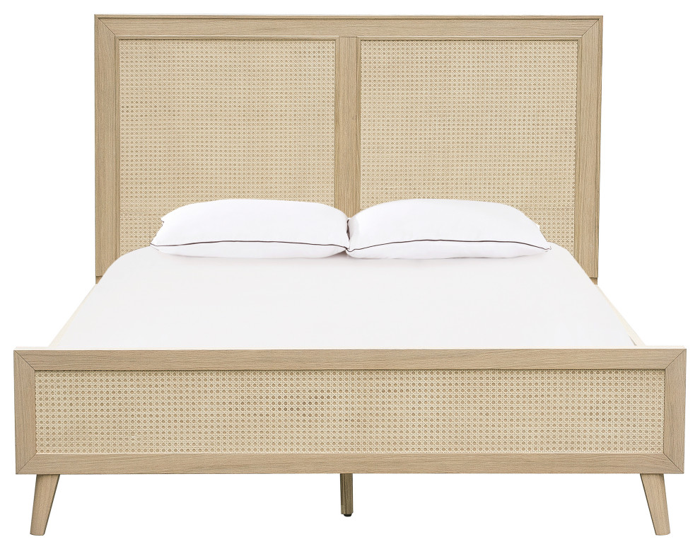 Cane King Headboard, Brown Tropical Headboards by HomeFare Houzz