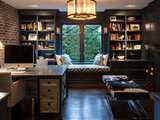 Industrial Home Office by Kristi Spouse Interiors