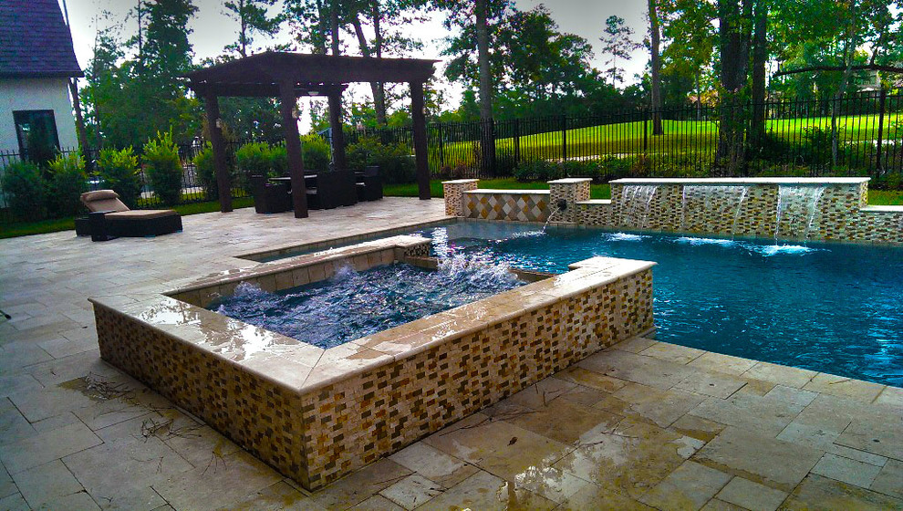 Inspiration for a timeless pool remodel in Houston