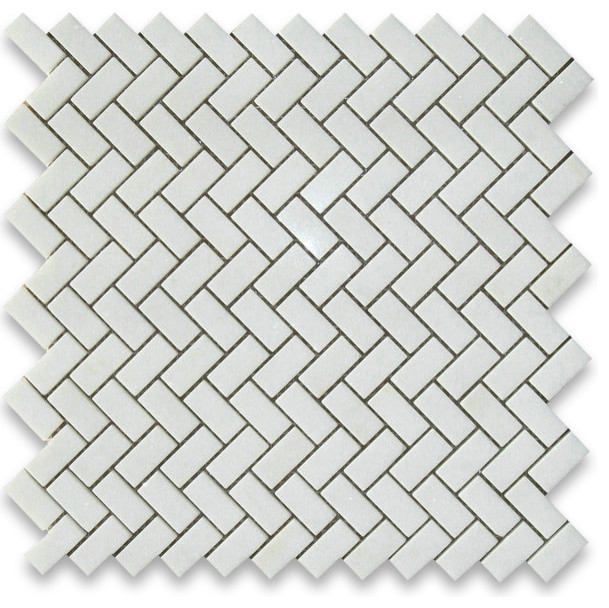 12 X12 Thassos White Herringbone Mosaic Tile Honed Chip Size 5 8 12 X12 Thassos White Herringbone Mosaic Tile Honed