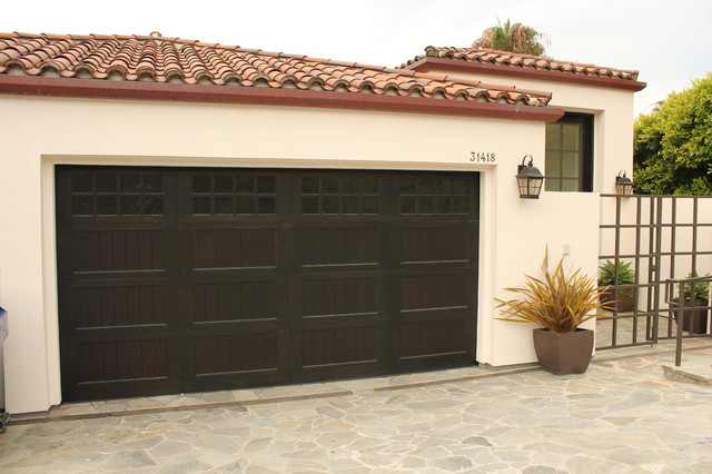 Custom Wood Garage Doors Mediterran Garage Dallas