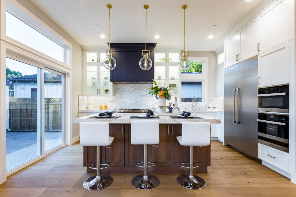 Transitional kitchen in San Francisco.