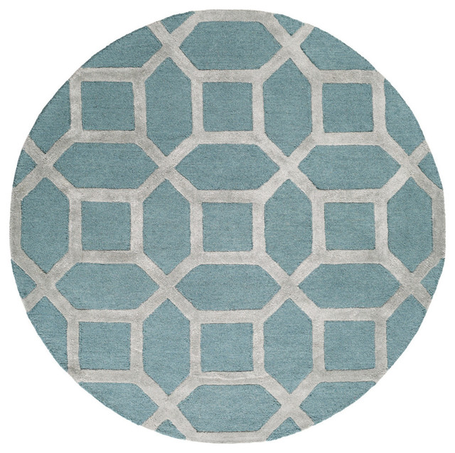 Arise Awrs 2131 Blue And Light Gray Rug 6 Round