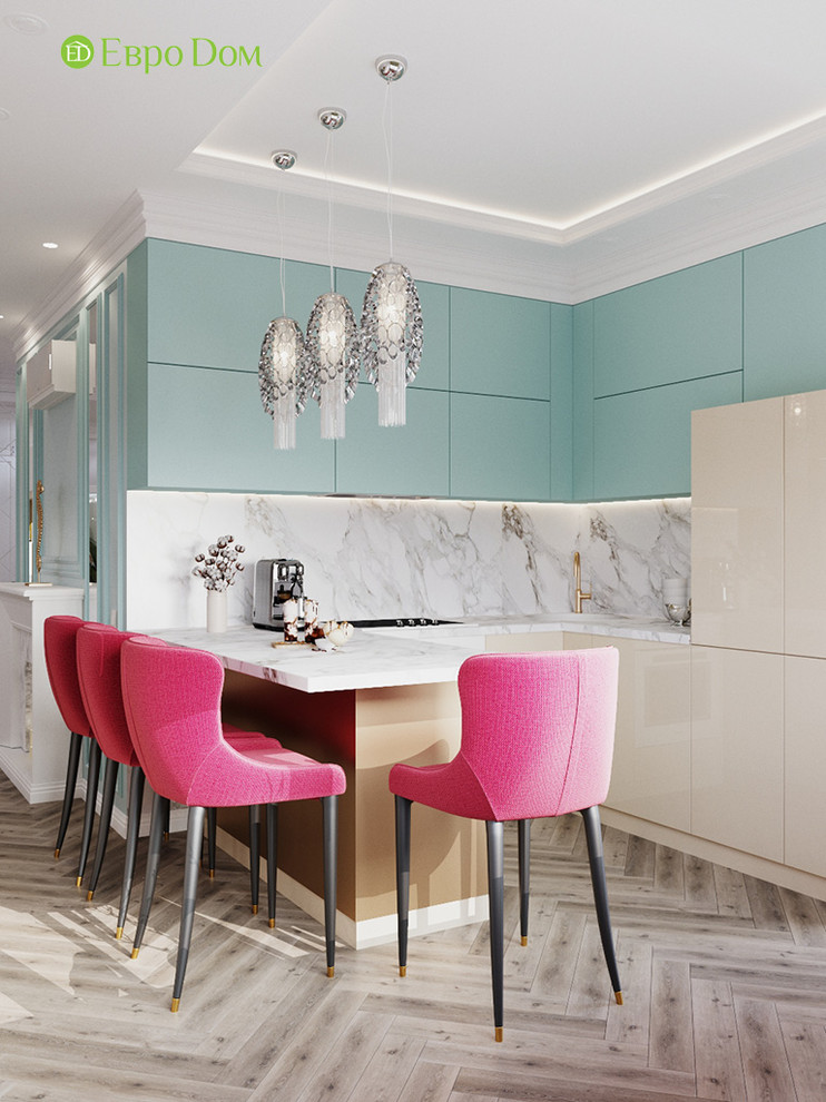 Дизайн четырехкомнатной квартиры 110 кв. м в стиле неоклассика. Фото проекта