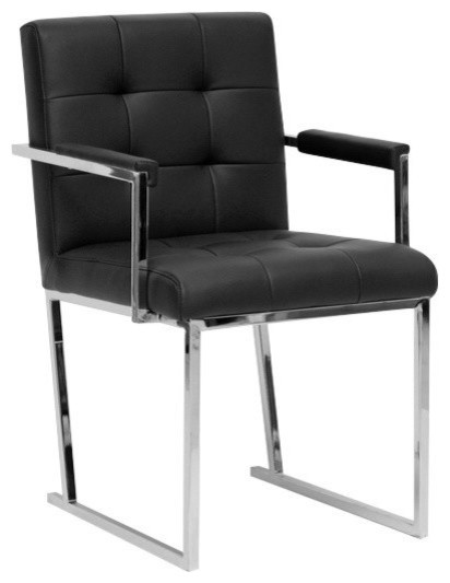Collins Black Mid-Century Accent Chair