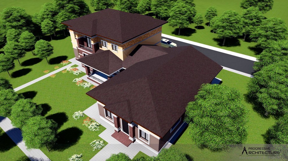 Комфортабельный двухэтажный дом с горажом