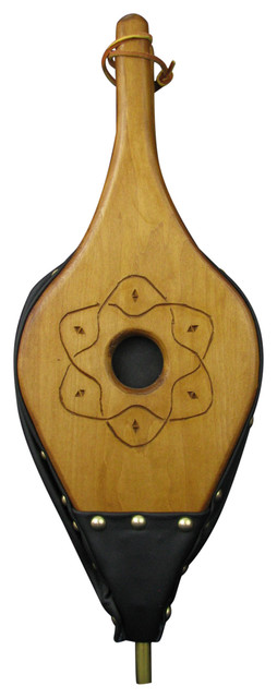 Chip Carved Snowflake Fireplace Bellows, Design 4