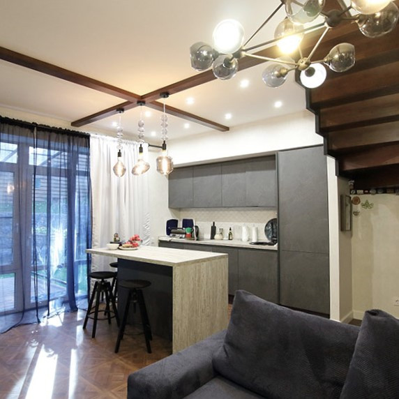 Реализованный интерьер таунхауса в Афонино