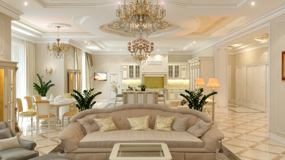 Интерьеры особняка 845 кв.м. в Свердловской области