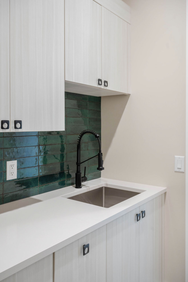 Inspiration for a contemporary utility room in Omaha.