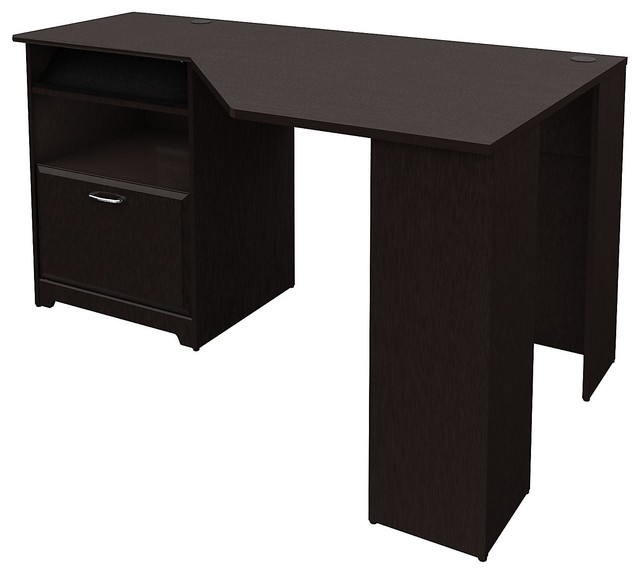 Bush Furniture Cabot Collection Espresso Oak Reversible Corner Desk X
