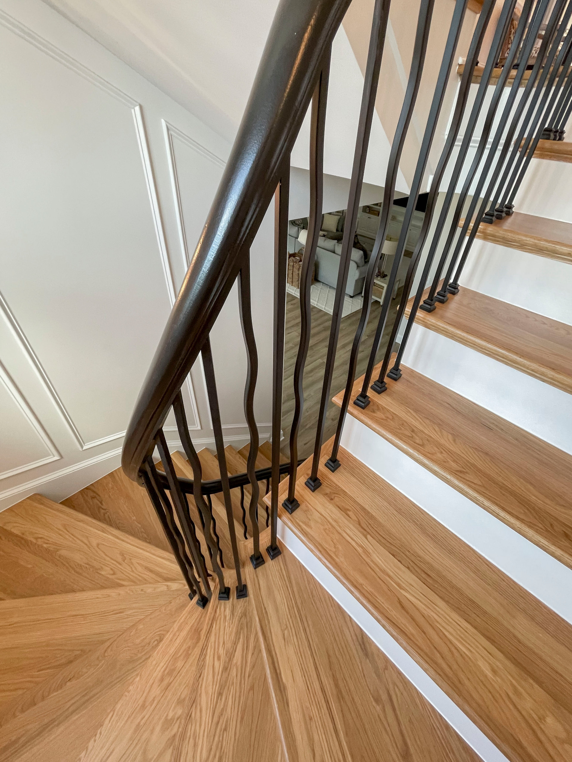 106_Modern Balustrade System Meets Traditional Winding Stairs, Aldie VA  20105