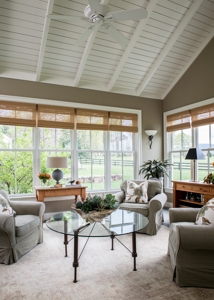 Inspiration for a transitional sunroom in Other.