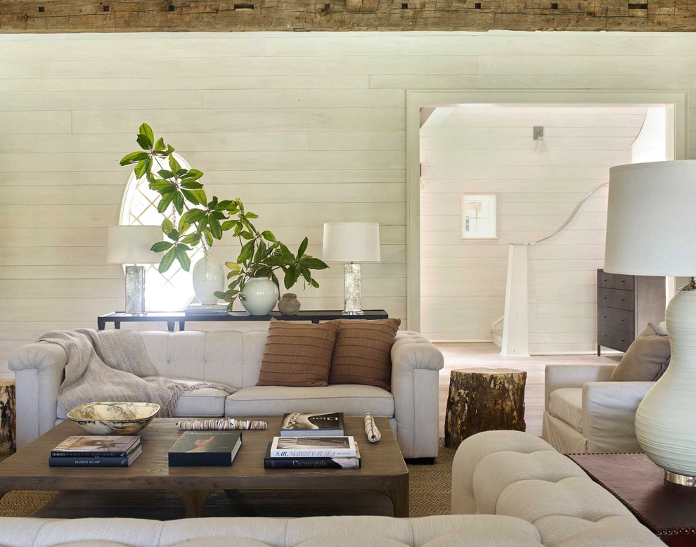 Photo of a beach style enclosed living room in Other.