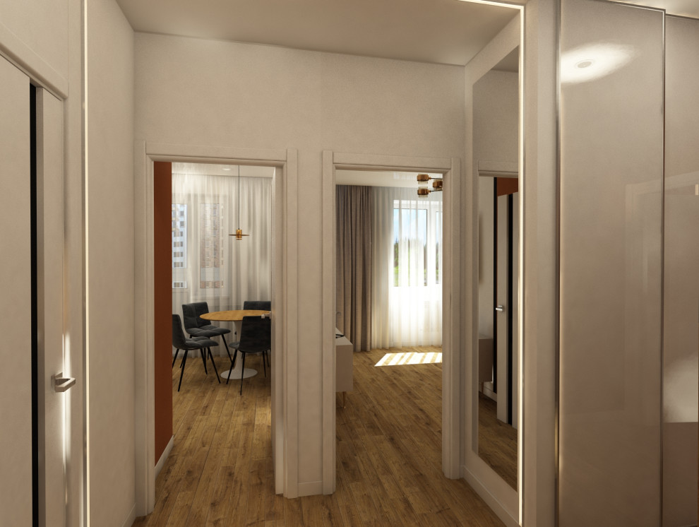 Квартира 60 кв.м. ТЗ от заказчика "Ярко и не ярко))"