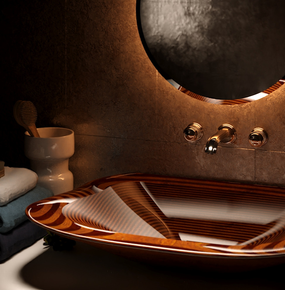 Дизайнерская деревянная раковина из фанеры