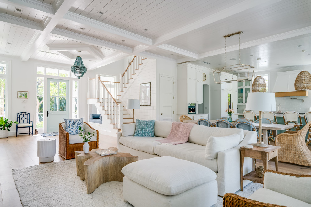 This is an example of a coastal living room in Miami.