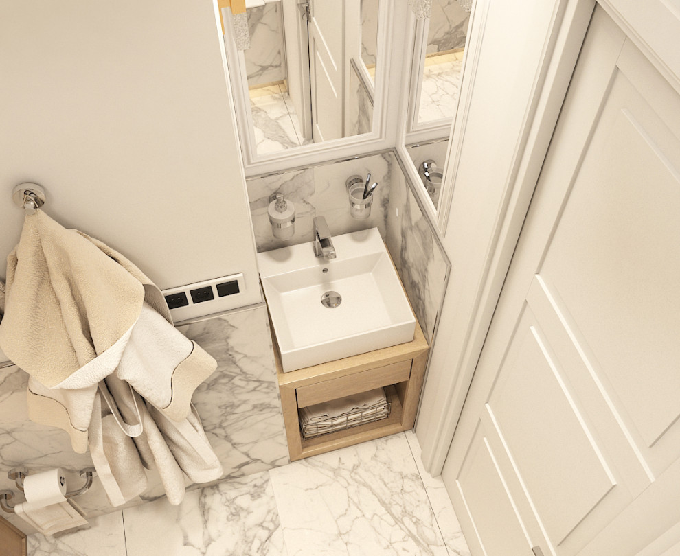 Дизайн-проект квартиры 45 м2 в стиле неоклассика