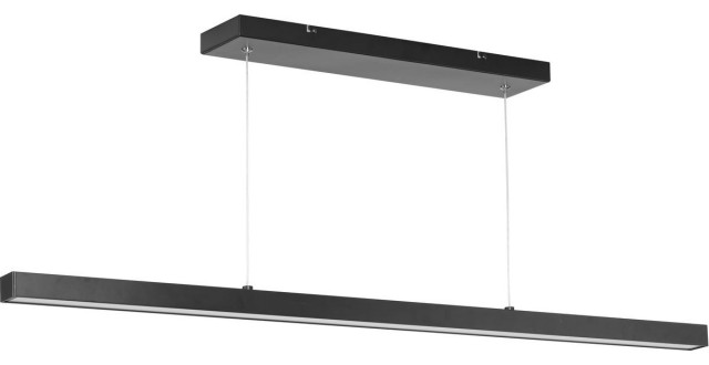 Planck LED 1 Light Pendant, Black - Modern - Chandeliers - by Buildcom ...